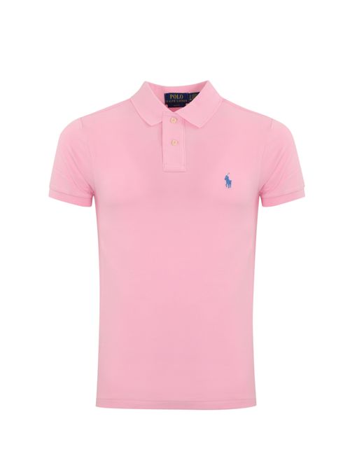 Polo due bottoni in cotone con logo pink POLO RALPH LAUREN | 710795080004